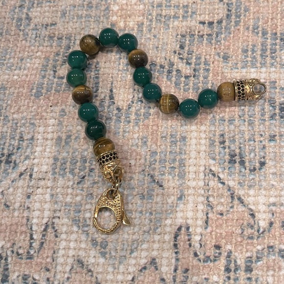 Natural stones and stainless steel bracelet